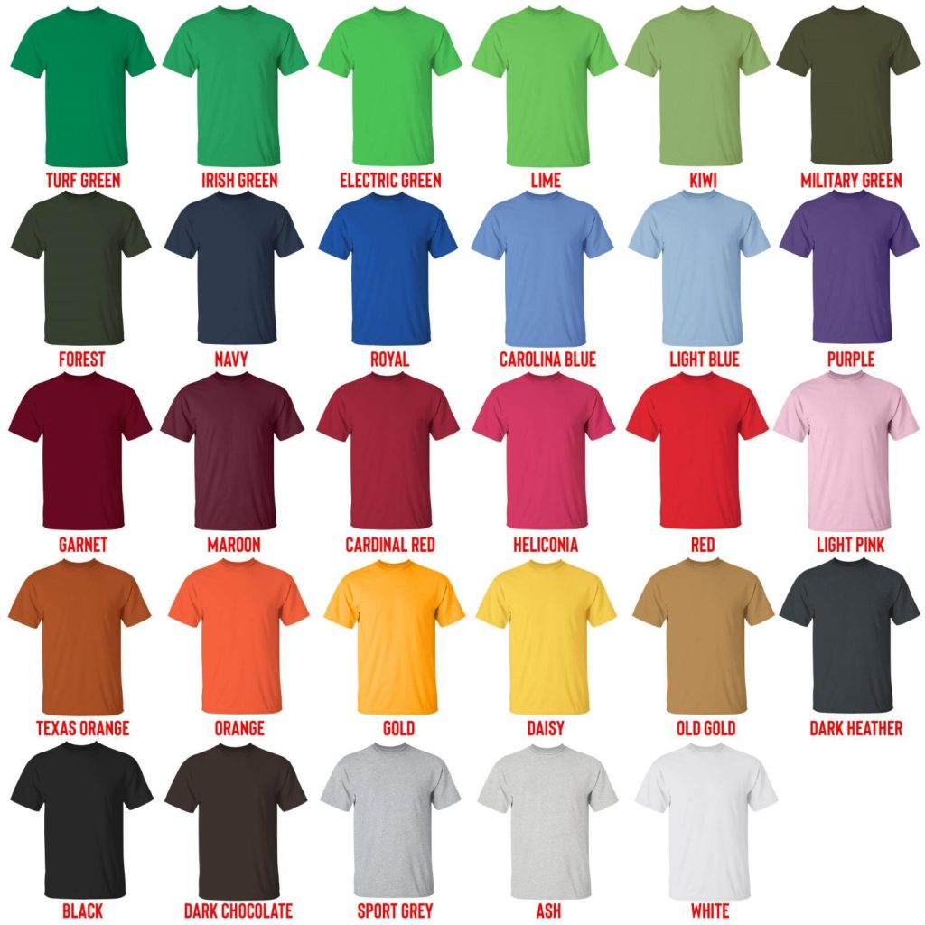 t shirt color chart - Kaiju No. 8 Merch